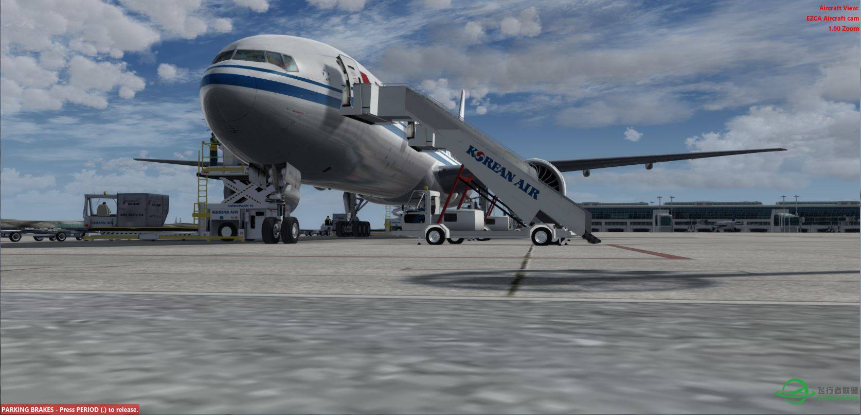 P3Dv3 国航77W落地首尔RSKI-368 