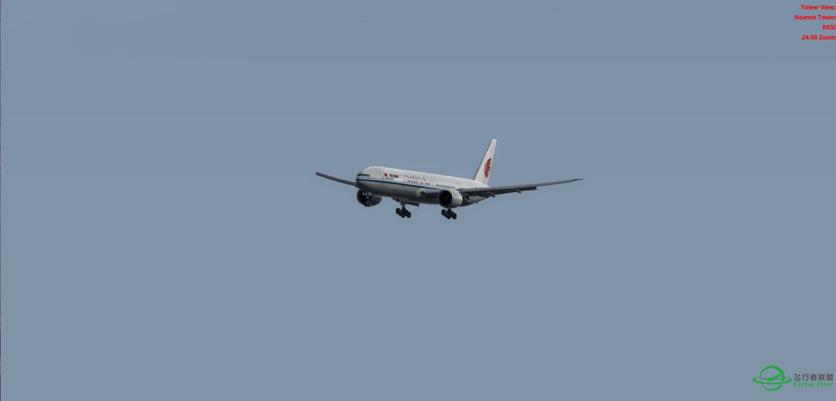 P3Dv3 国航77W落地首尔RSKI-8257 