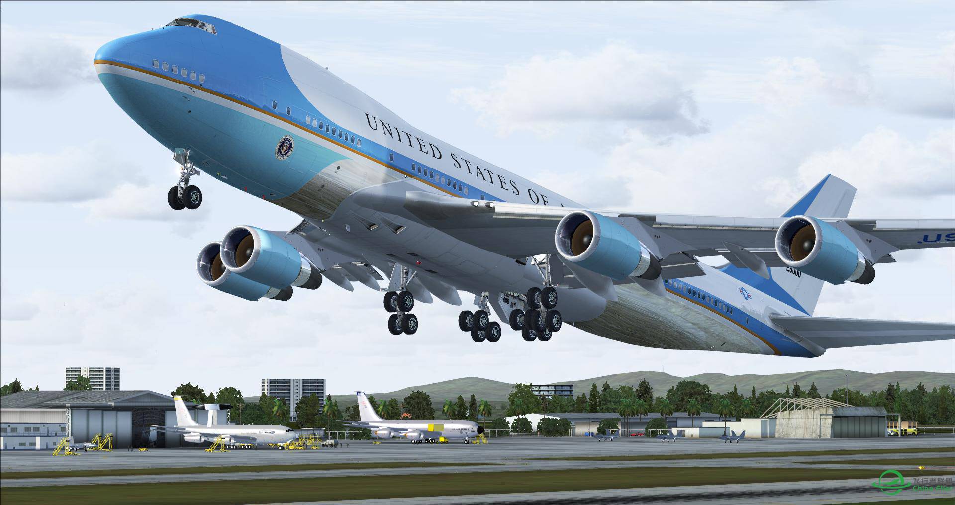 AirForceOne 空军一号 关岛安德森空军基地落地夏威夷-202 