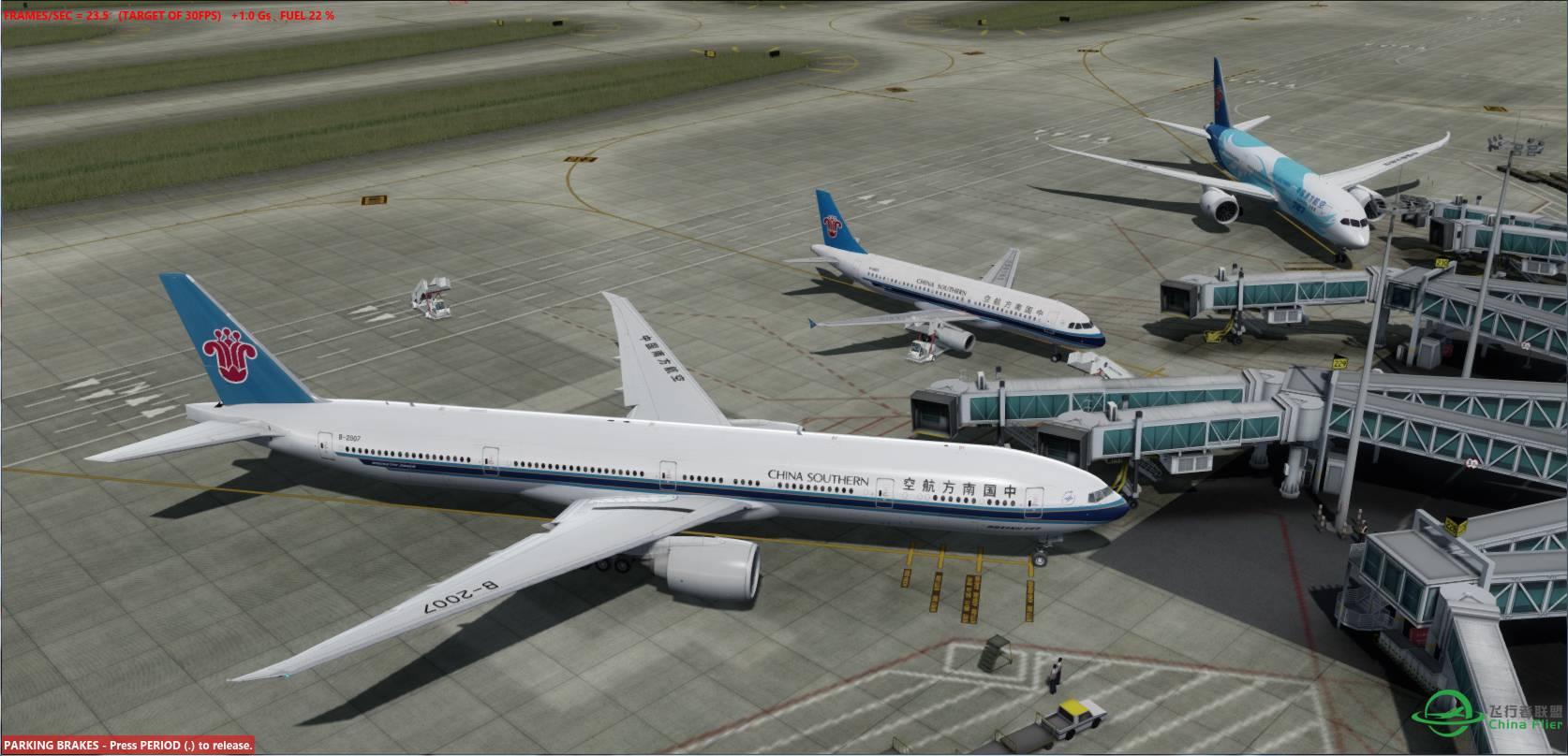 P3Dv3 南航 777-300ER ZGGG-RJTT-4431 