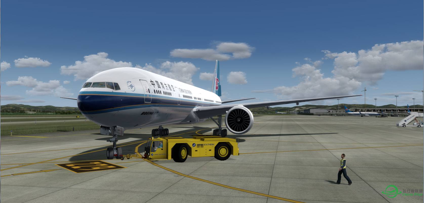 P3Dv3 南航 777-300ER ZGGG-RJTT-5800 