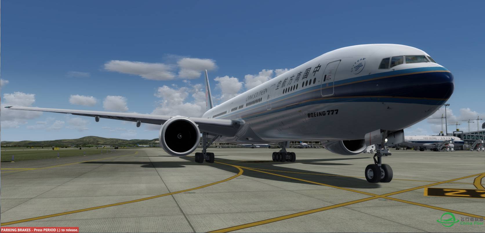 P3Dv3 南航 777-300ER ZGGG-RJTT-886 