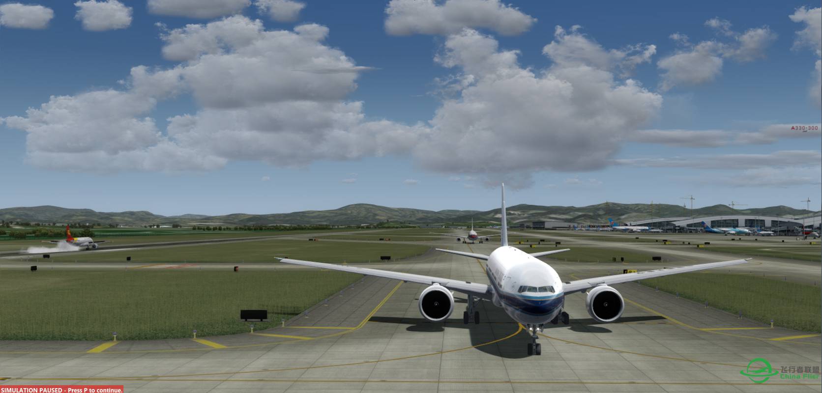 P3Dv3 南航 777-300ER ZGGG-RJTT-3899 