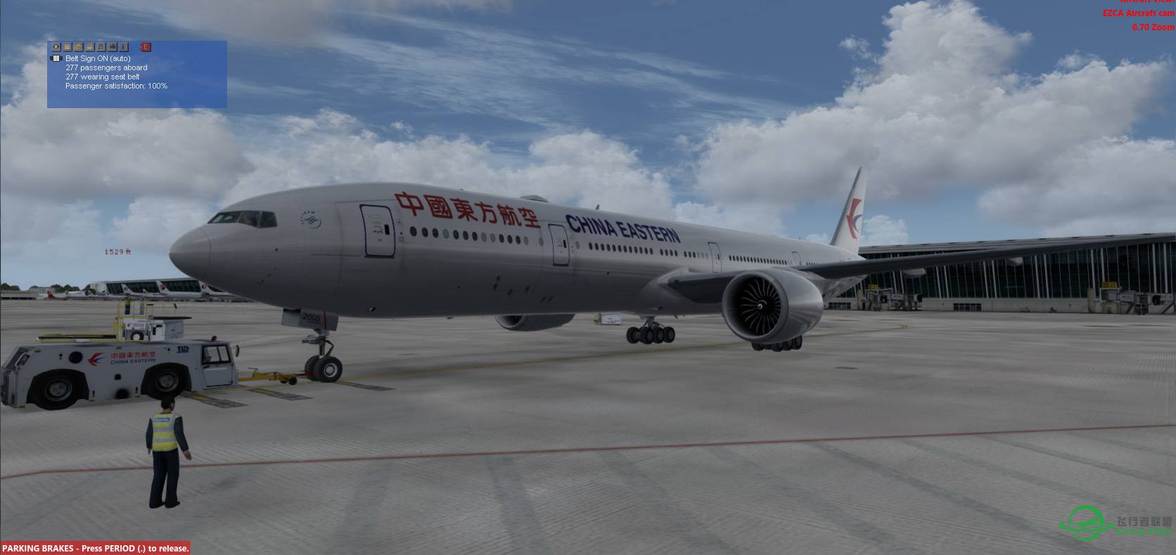 P3Dv3 东航77W浦东出发-573 