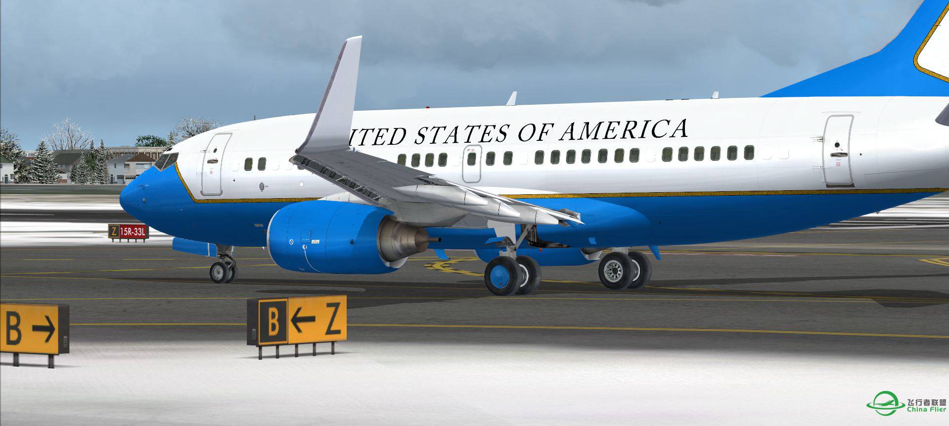 B737 US AirForce1 @ KBOS-5926 