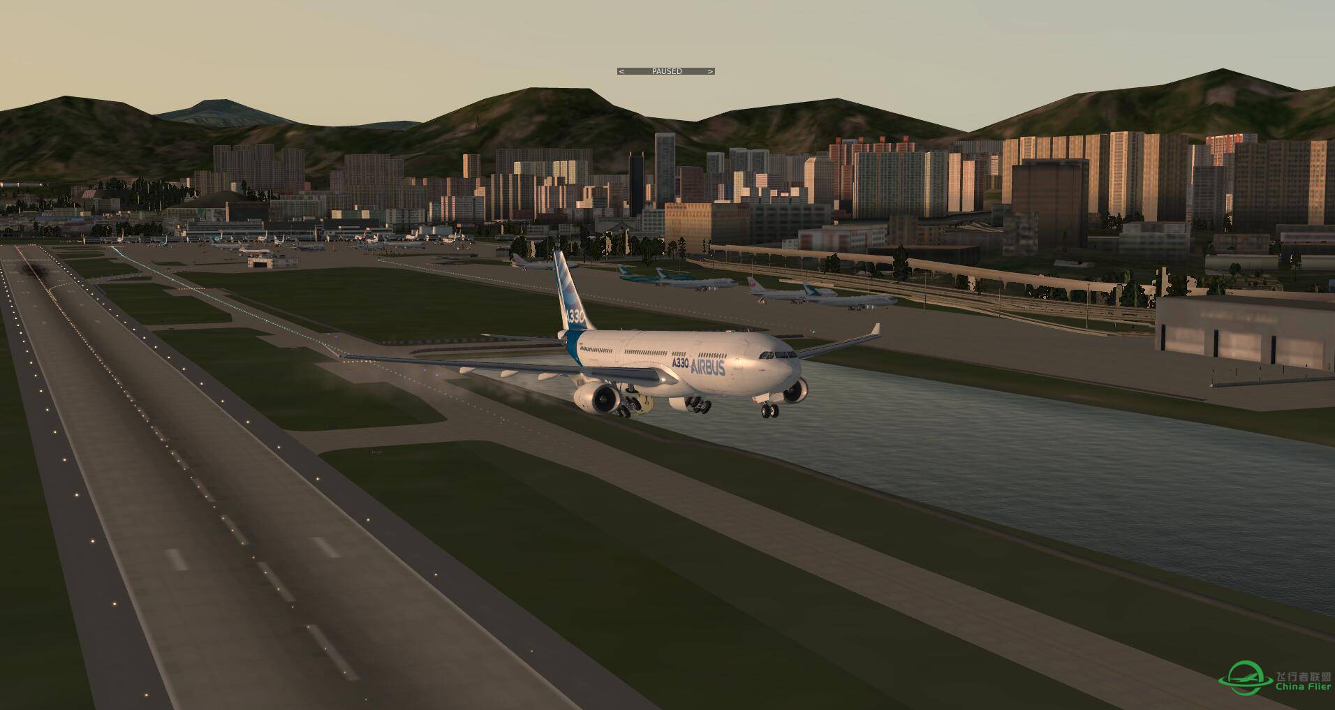 用330练习降落启德机场很不错-7344 