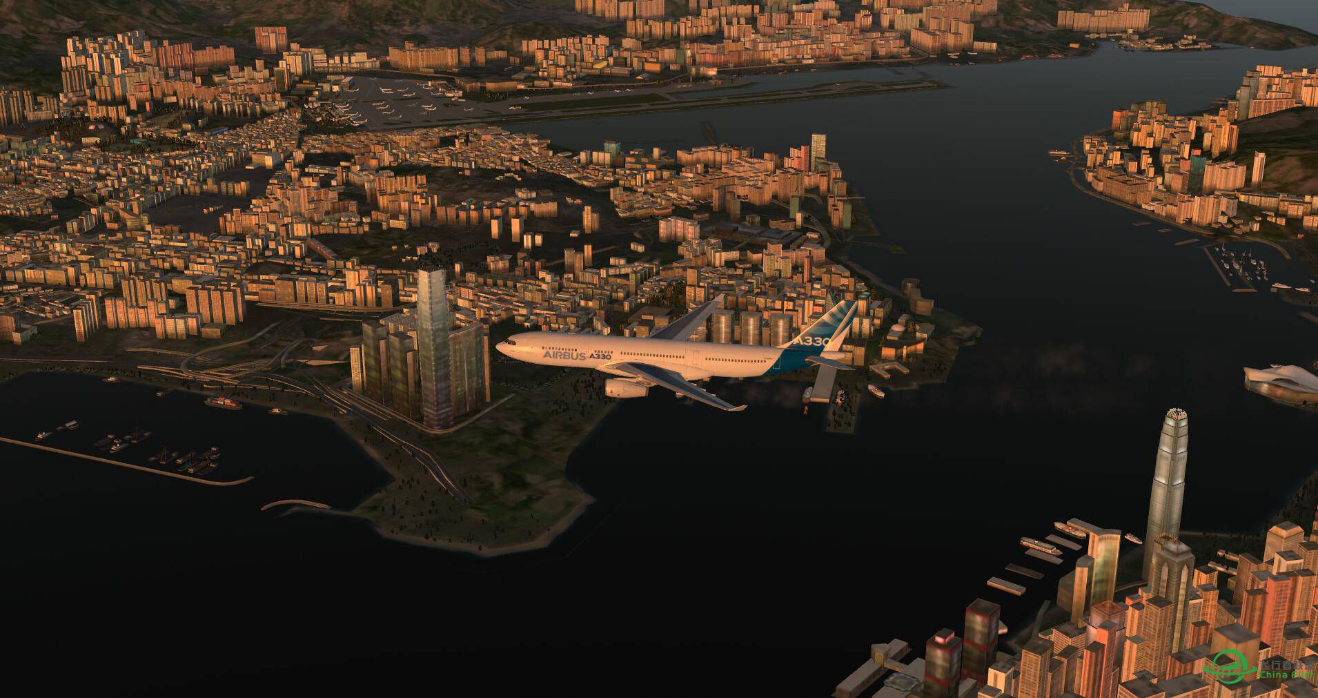 用330练习降落启德机场很不错-6105 