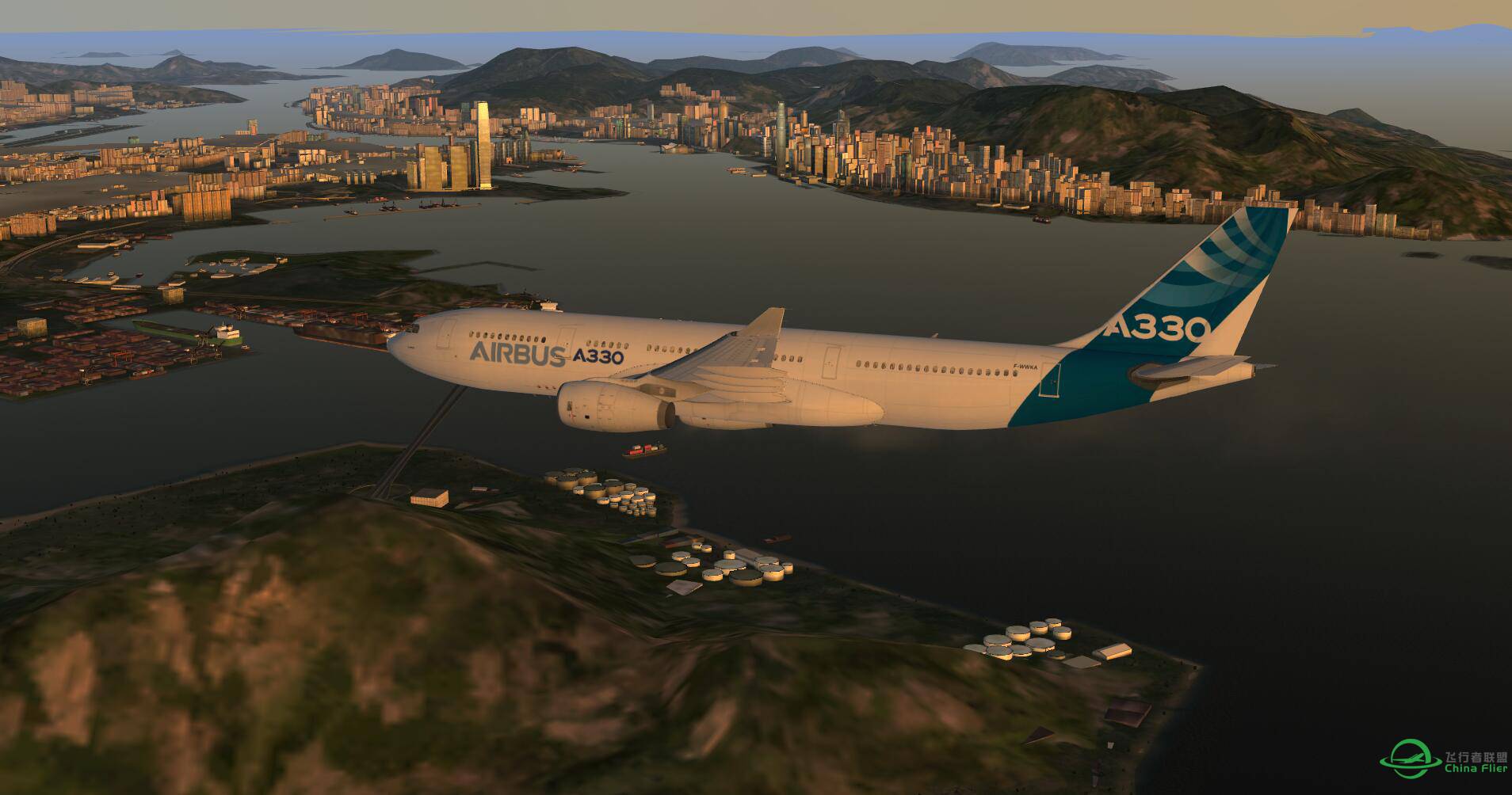 用330练习降落启德机场很不错-3745 