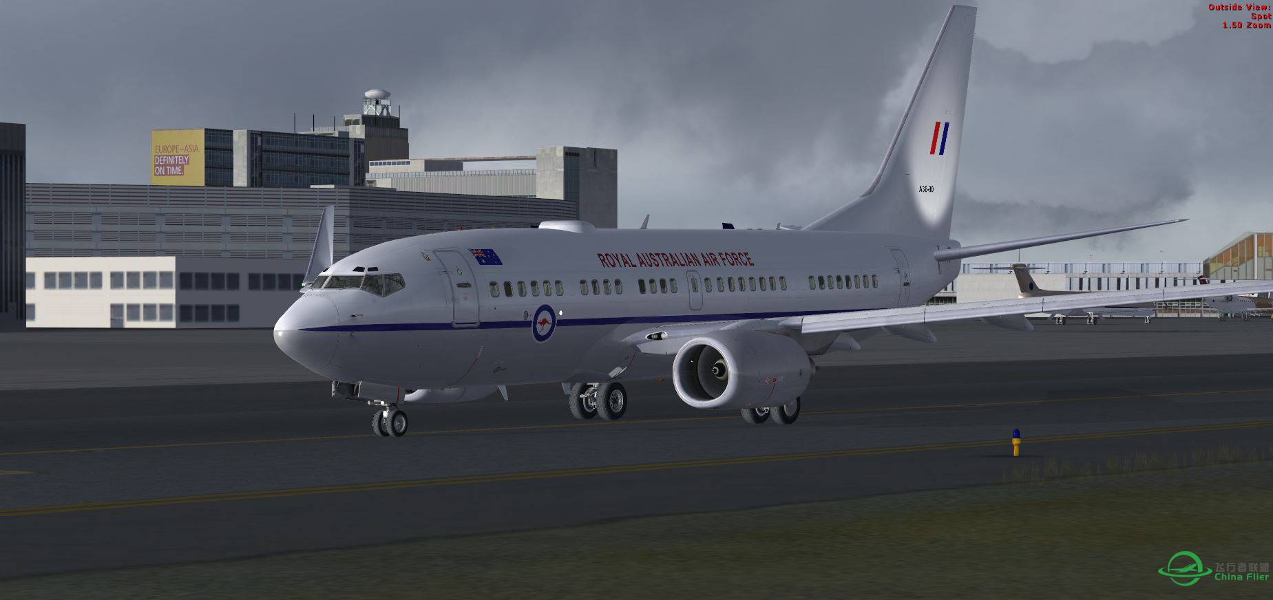 B737 AU AF1 @ EBBR-4003 