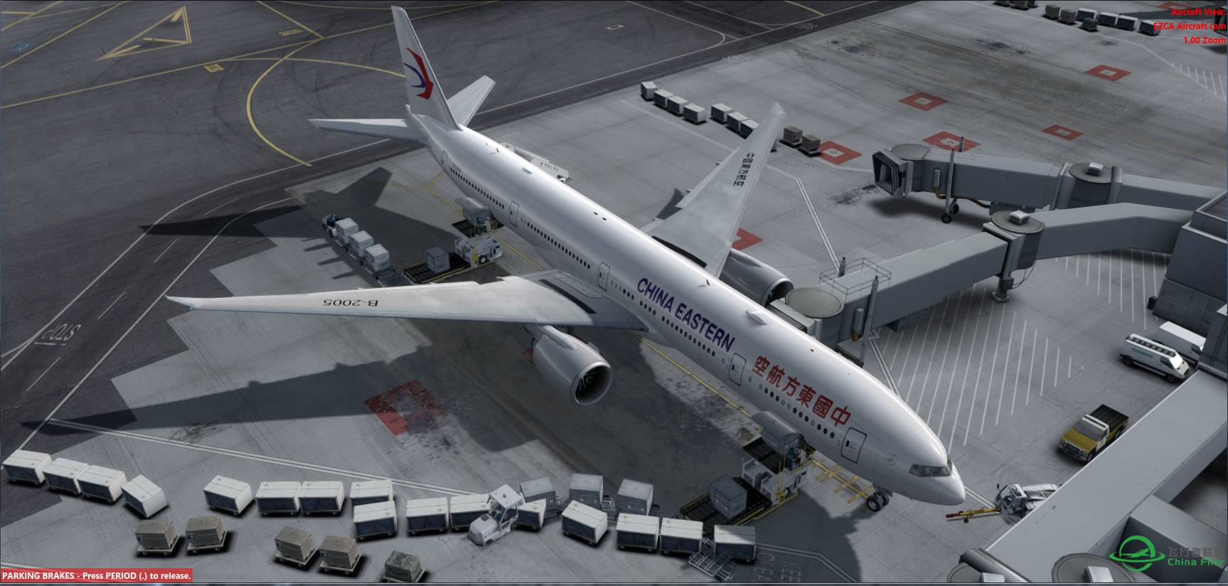 P3Dv3.2 东航 MU589 77W@KSFO-5316 
