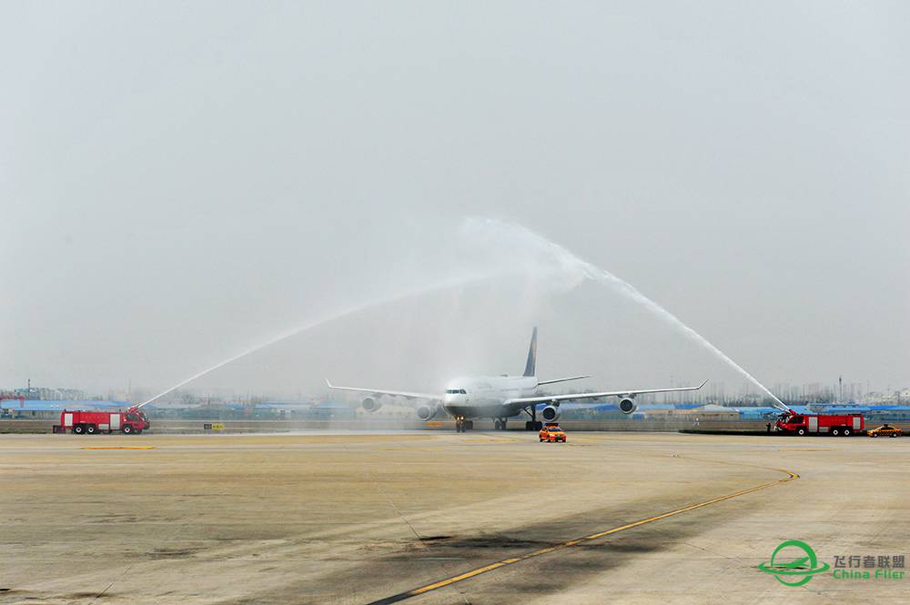 汉莎A340-300 青岛直飞法兰克福首航-4218 