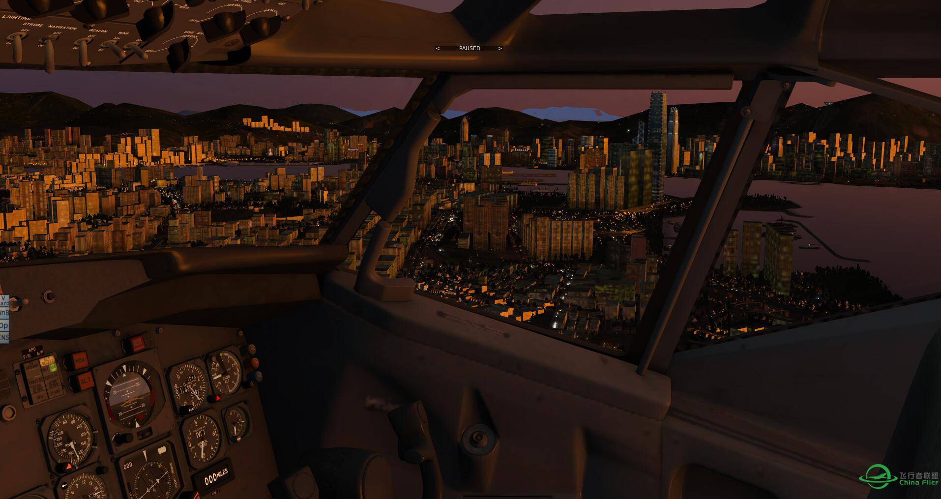 黄昏时的vhhh车流如织灯火阑珊-795 