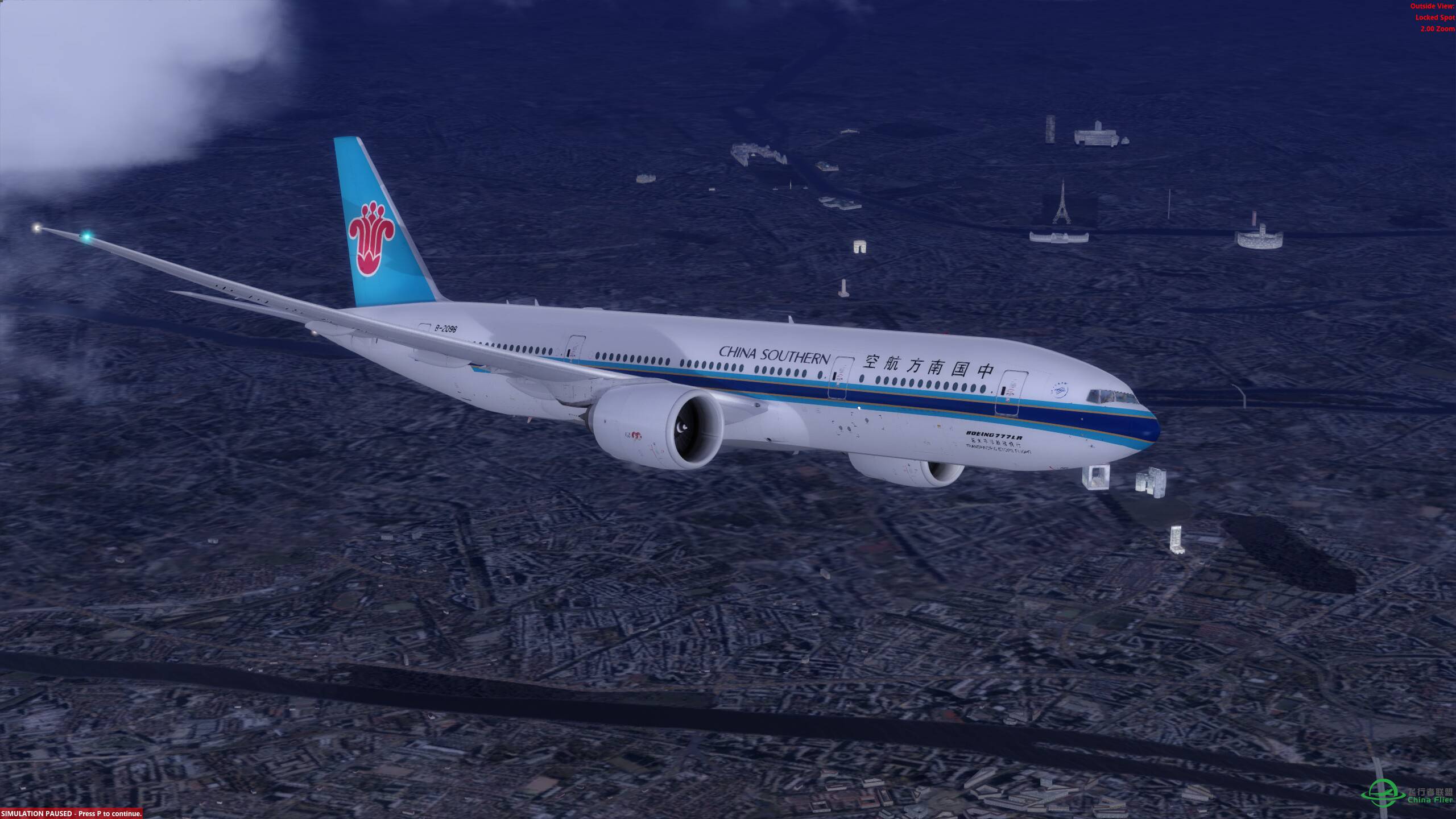 环球飞行第十站 夜航巴黎-图卢兹-4074 