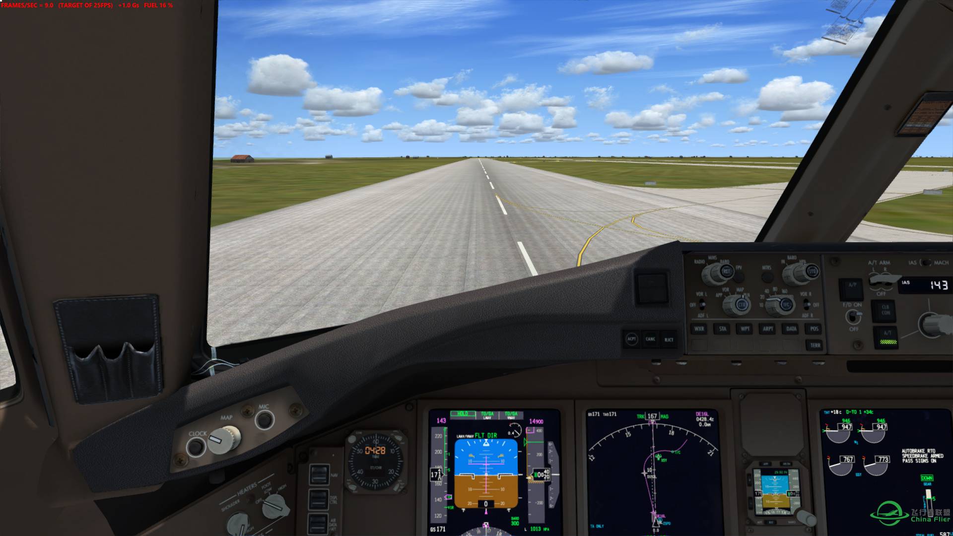 P3D盲降16图！PMDG777ILS自动降落-9225 