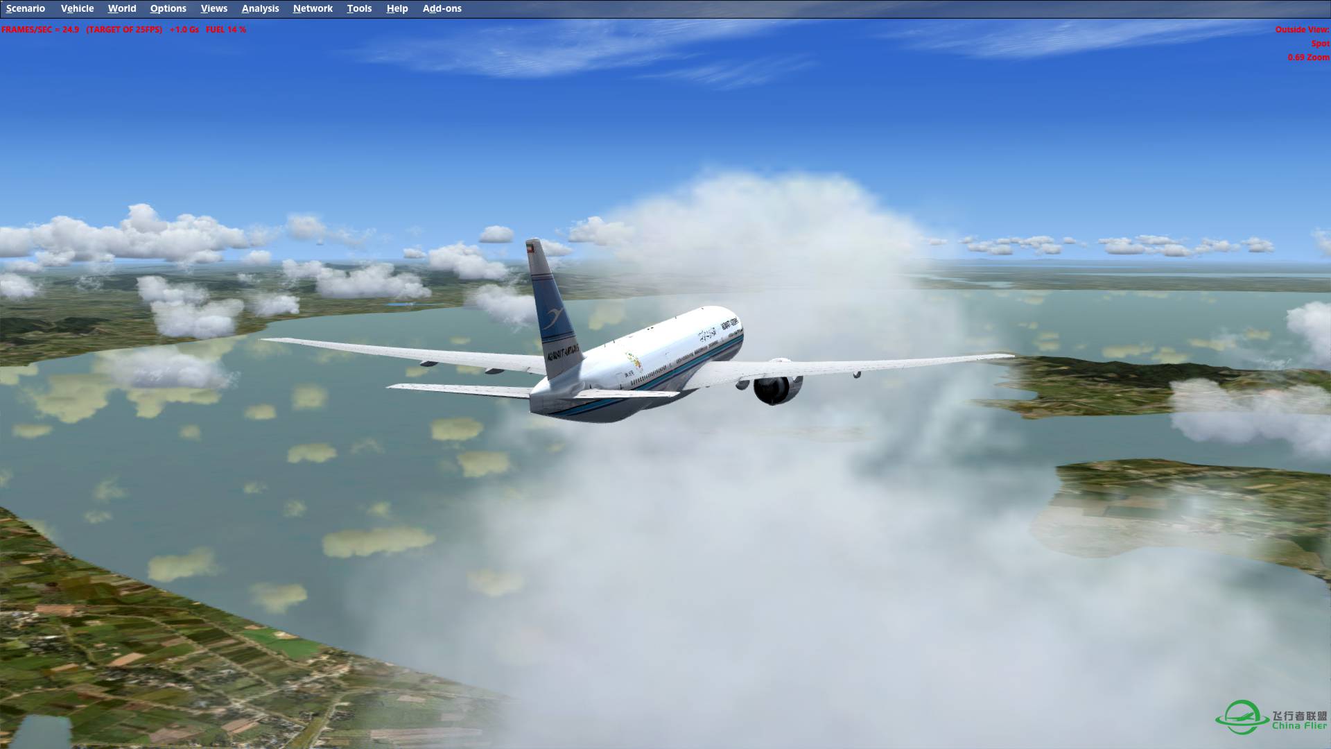 P3D盲降16图！PMDG777ILS自动降落-8177 
