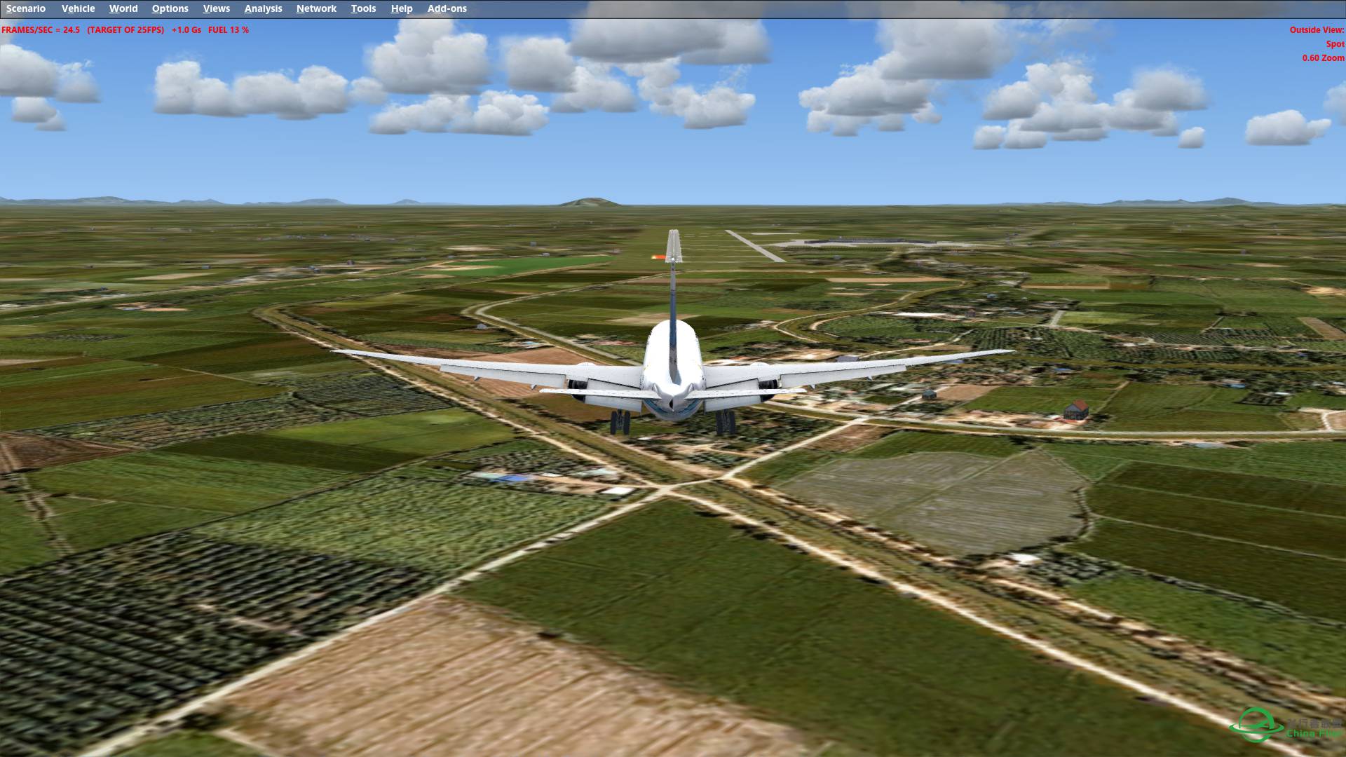 P3D盲降16图！PMDG777ILS自动降落-7476 