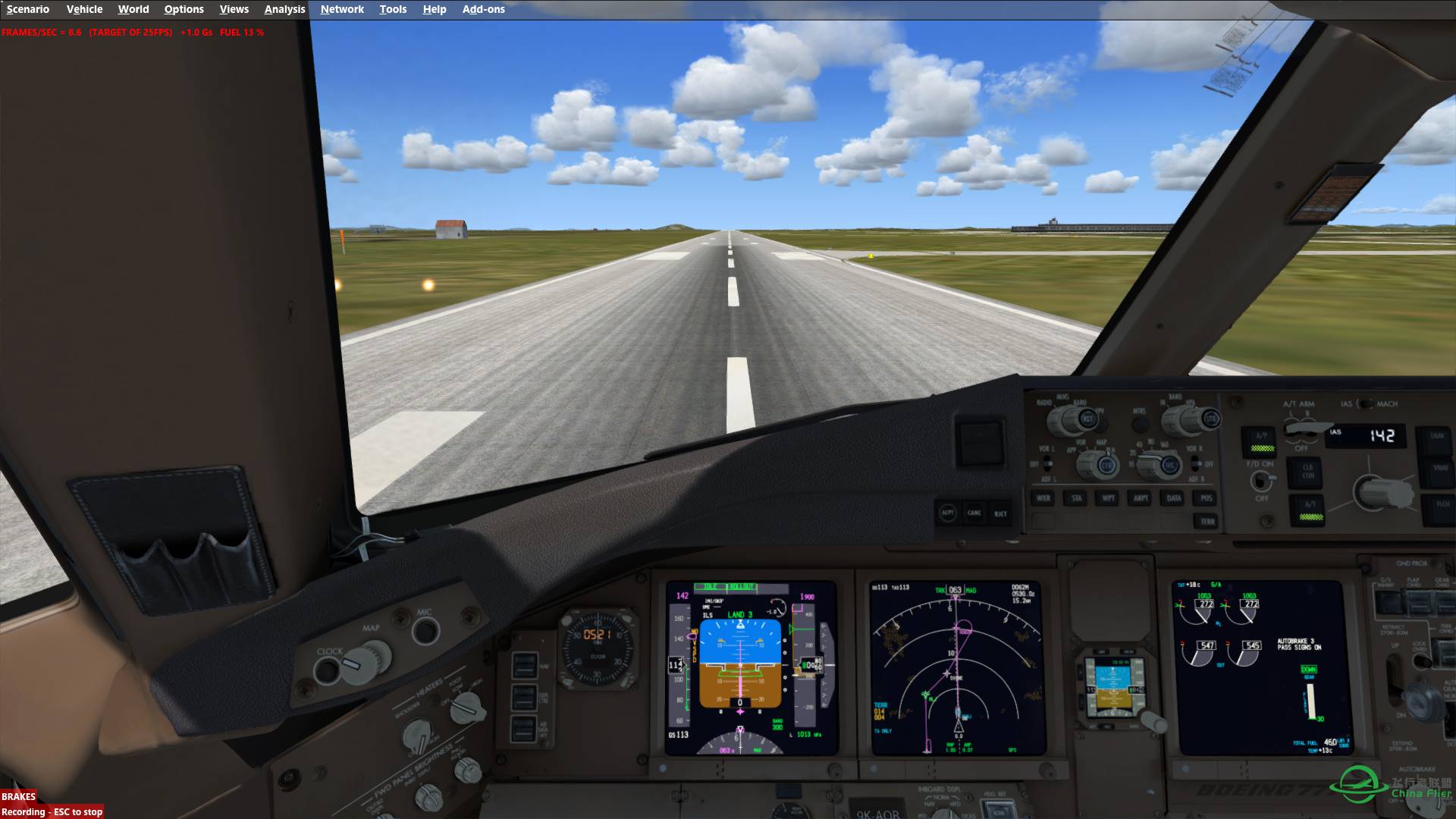P3D盲降16图！PMDG777ILS自动降落-8192 