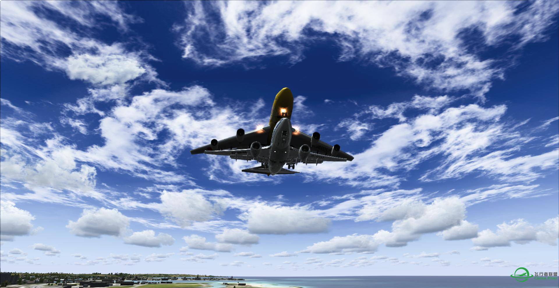 冲绳进场，全日空皮卡丘747 彩绘机 霸气抢道【附视频】-7753 