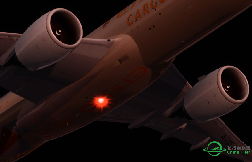 P3D v3.23 夜间PMDG 防撞灯 投射 引擎罩的问题 求解决-2797 