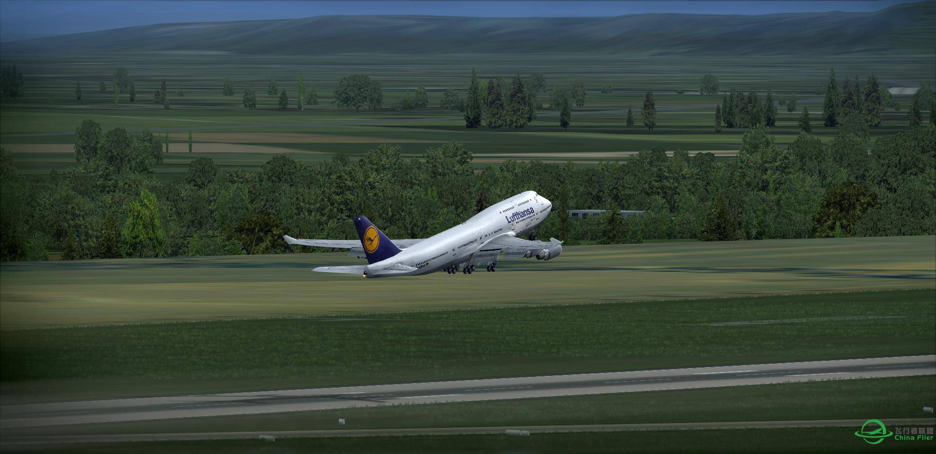 汉莎744飞行员之眼，带你感受夜 启德之夜 EDDM_VHHX-4346 