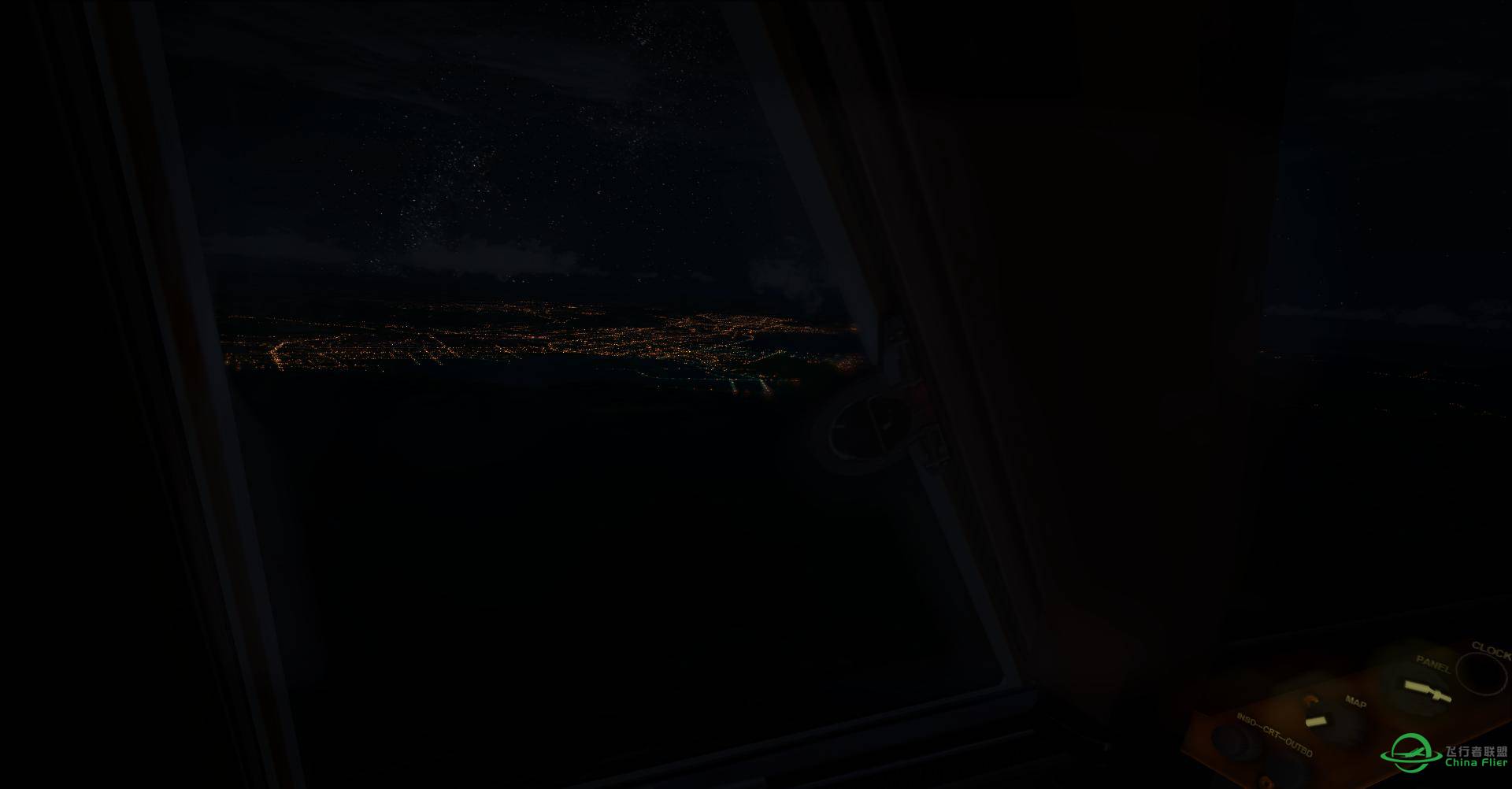 汉莎744飞行员之眼，带你感受夜 启德之夜 EDDM_VHHX-3913 