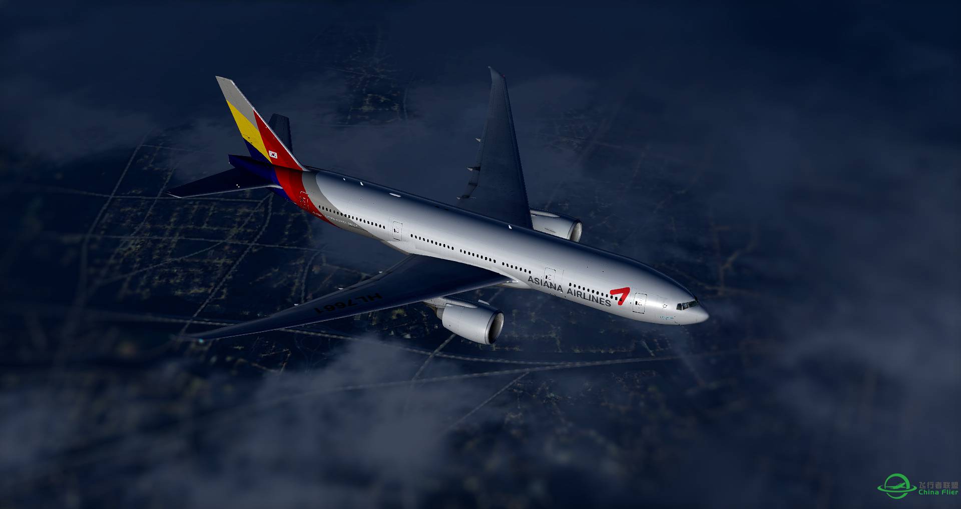 来一波fsx夜景，相比Xplane，又是一个画风呢-7944 