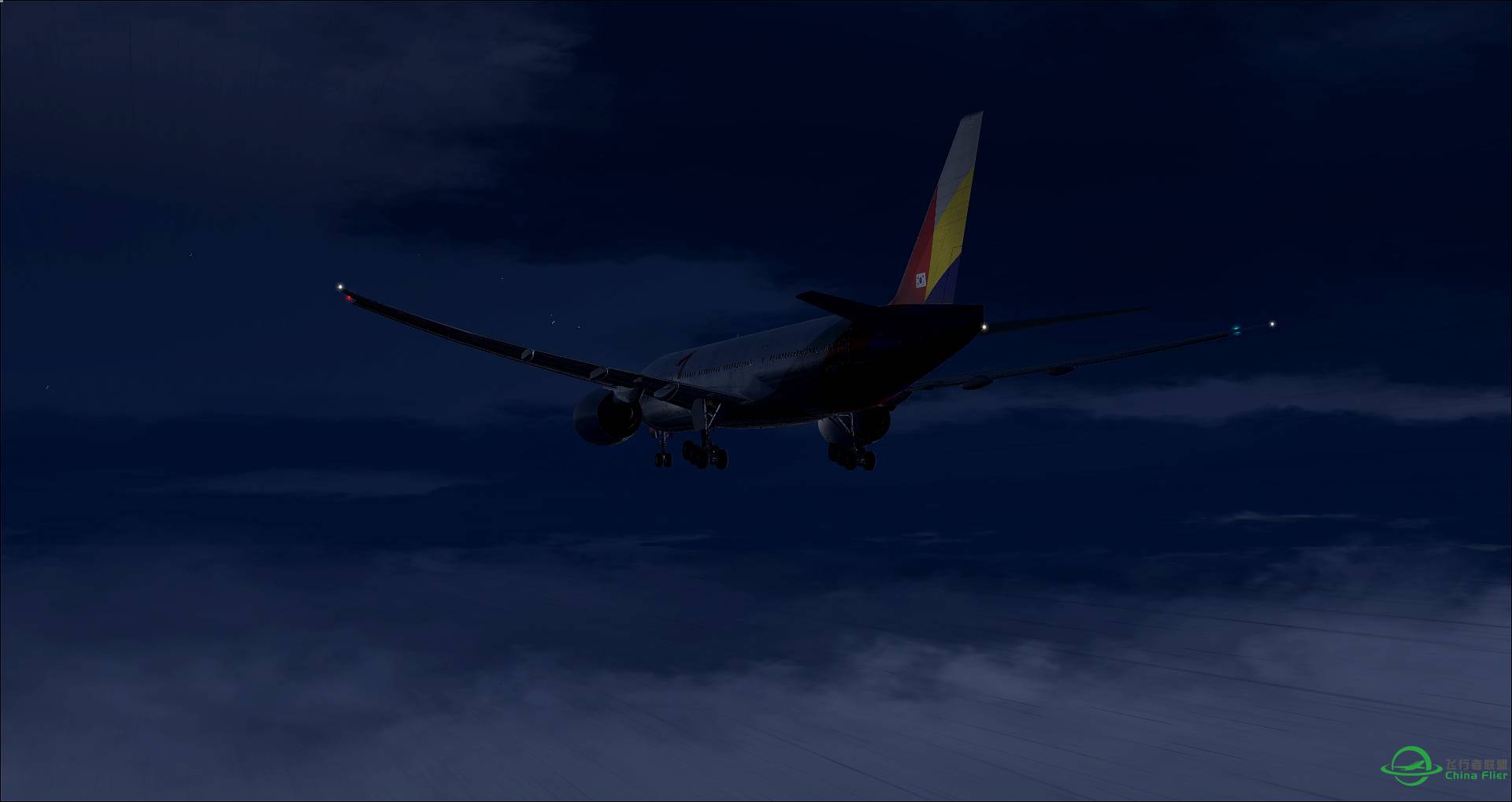 来一波fsx夜景，相比Xplane，又是一个画风呢-7950 