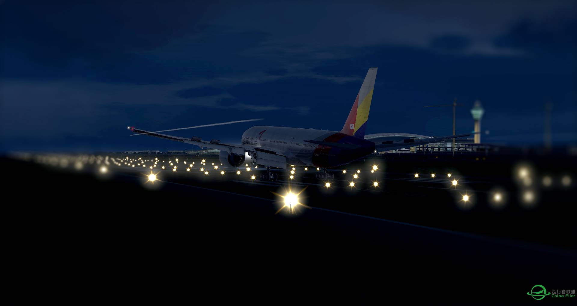 来一波fsx夜景，相比Xplane，又是一个画风呢-4259 