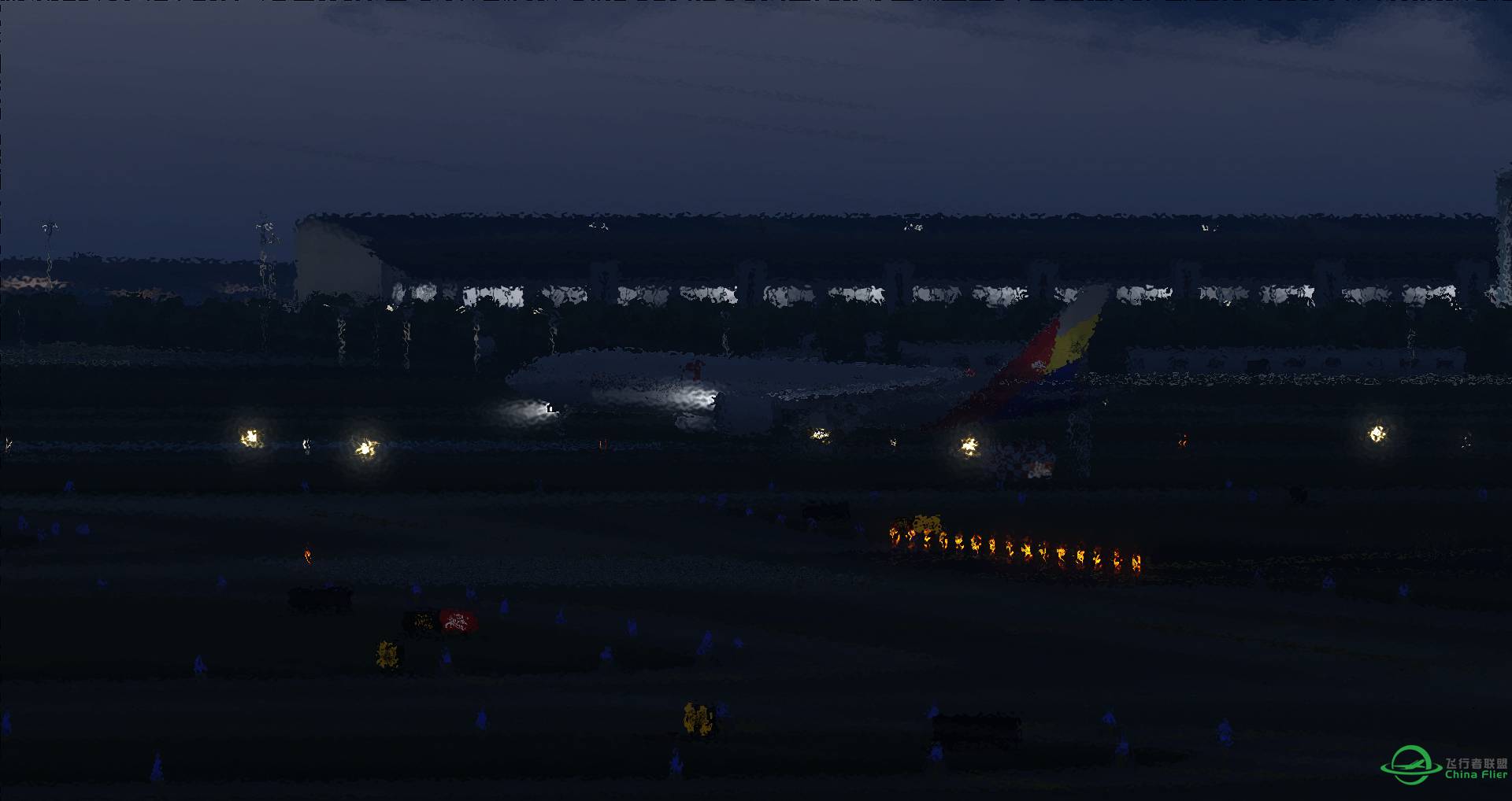 来一波fsx夜景，相比Xplane，又是一个画风呢-2904 