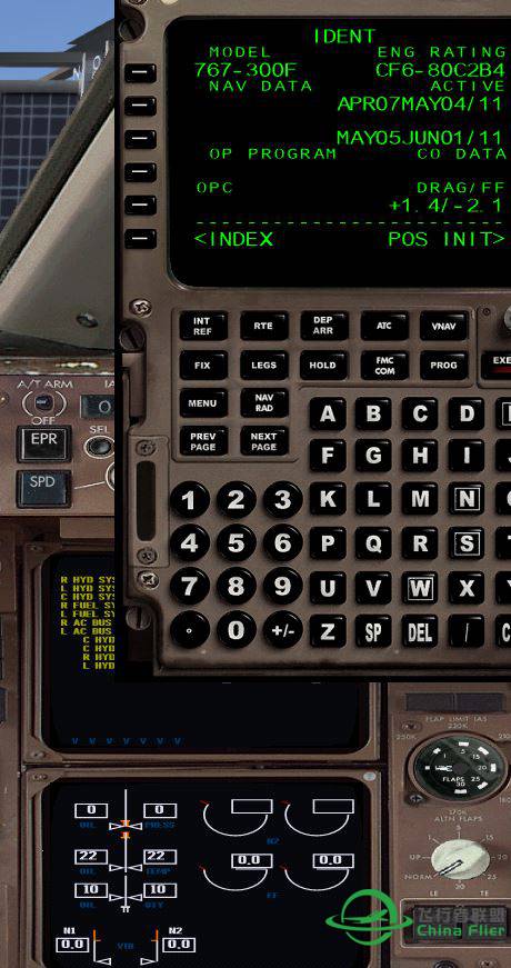 CaptainSim - B767-300EICAS和ND不显示字体-2862 