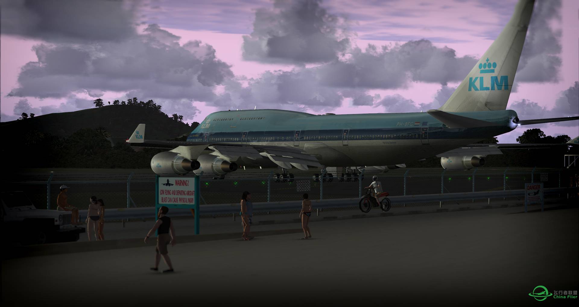 KLM荷兰皇家航空老涂装 圣马丁直飞 纽瓦克自由国际机场-999 