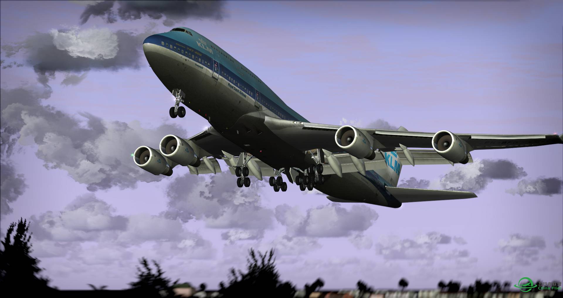 KLM荷兰皇家航空老涂装 圣马丁直飞 纽瓦克自由国际机场-8700 