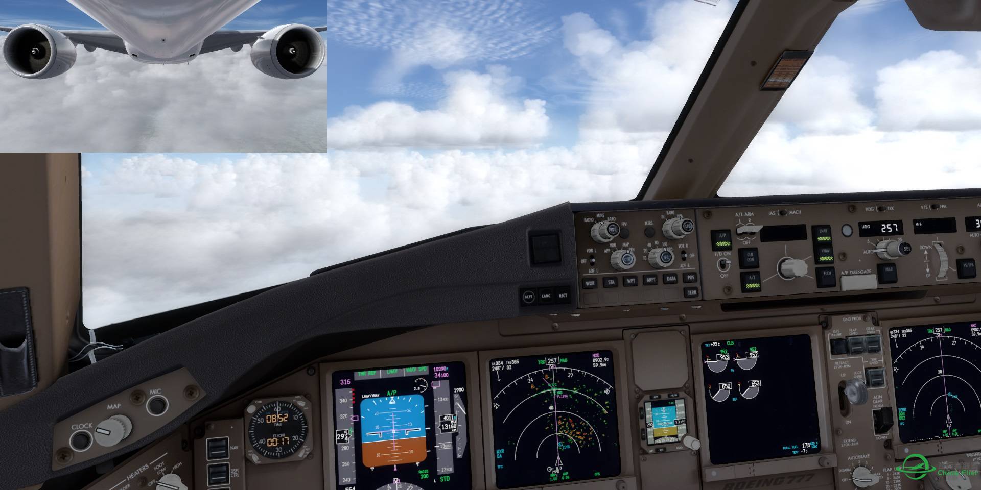 Prepar 3D ZSPD-ZGGG B777-300ER-7420 