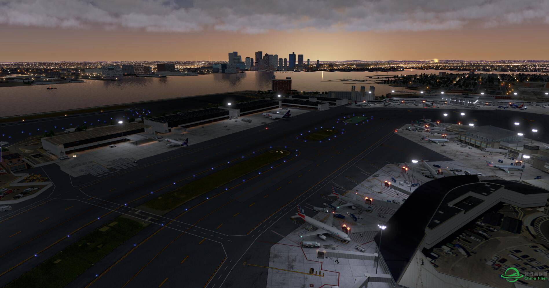 X-Plane 10 - IXEG 737 + KBOS 地景 很真实的美图-7647 
