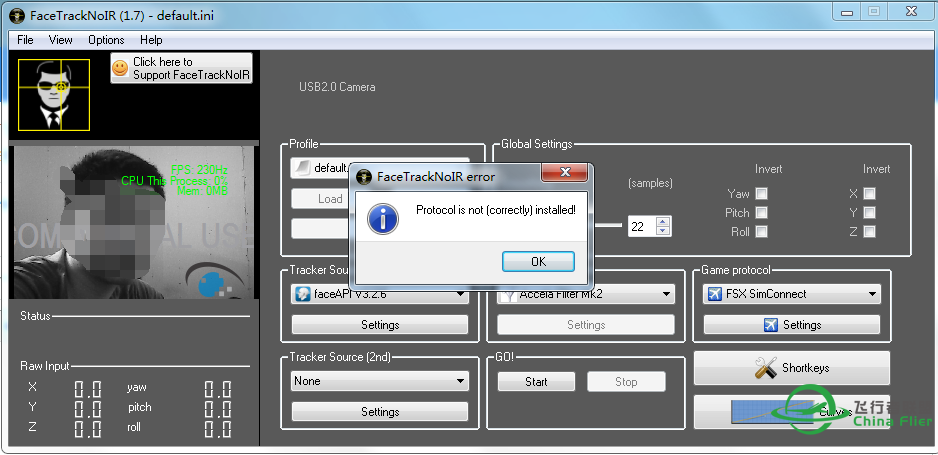 FaceTrackNoIR头瞄软件问题-9443 