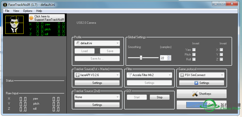 FaceTrackNoIR头瞄软件问题-3929 