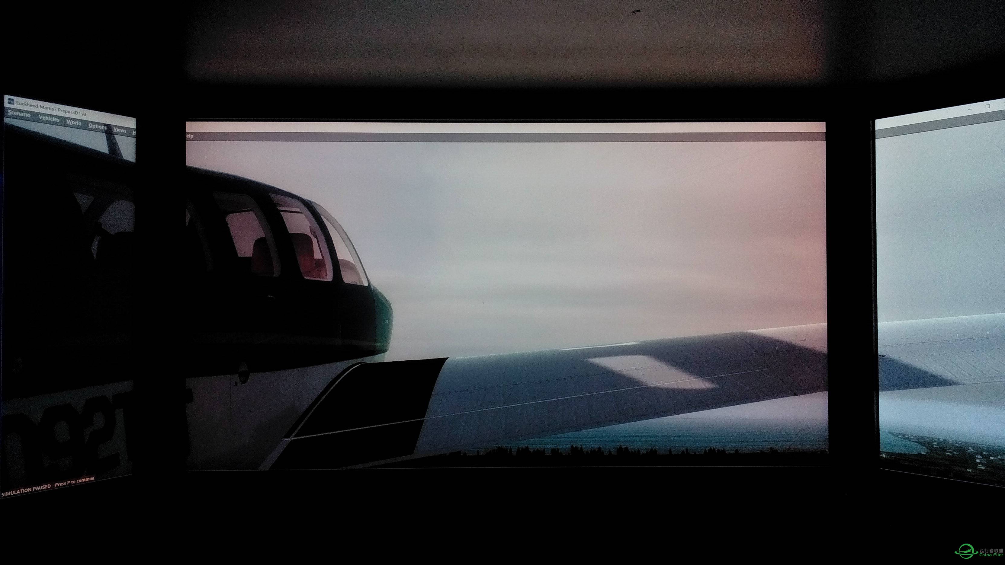 硬件升级完毕，上P3D实机测试，默认机型地景，开最高效果-9521 