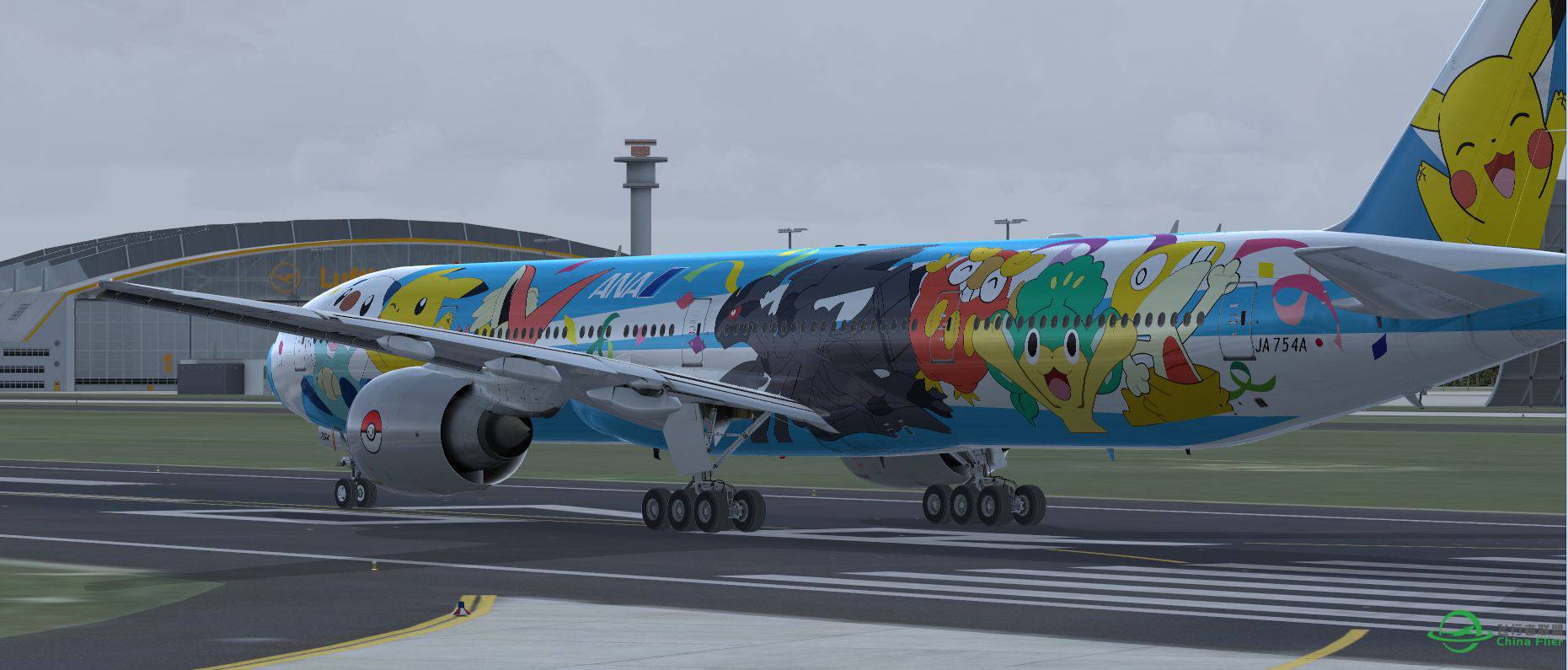 B777 ANA pikachu-1199 