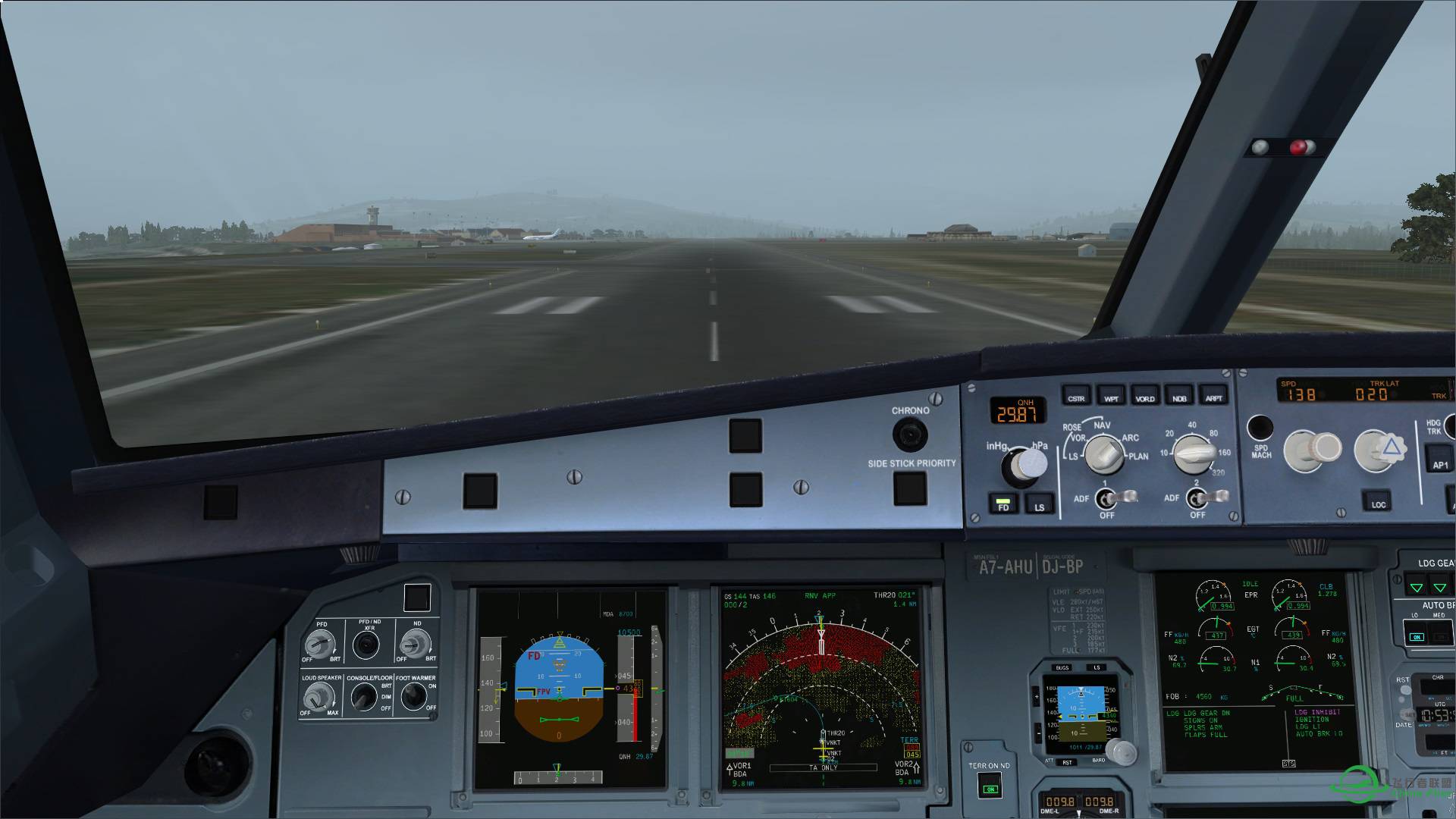 FSL A320 壕航QR646 多蛤-加德满都-9614 