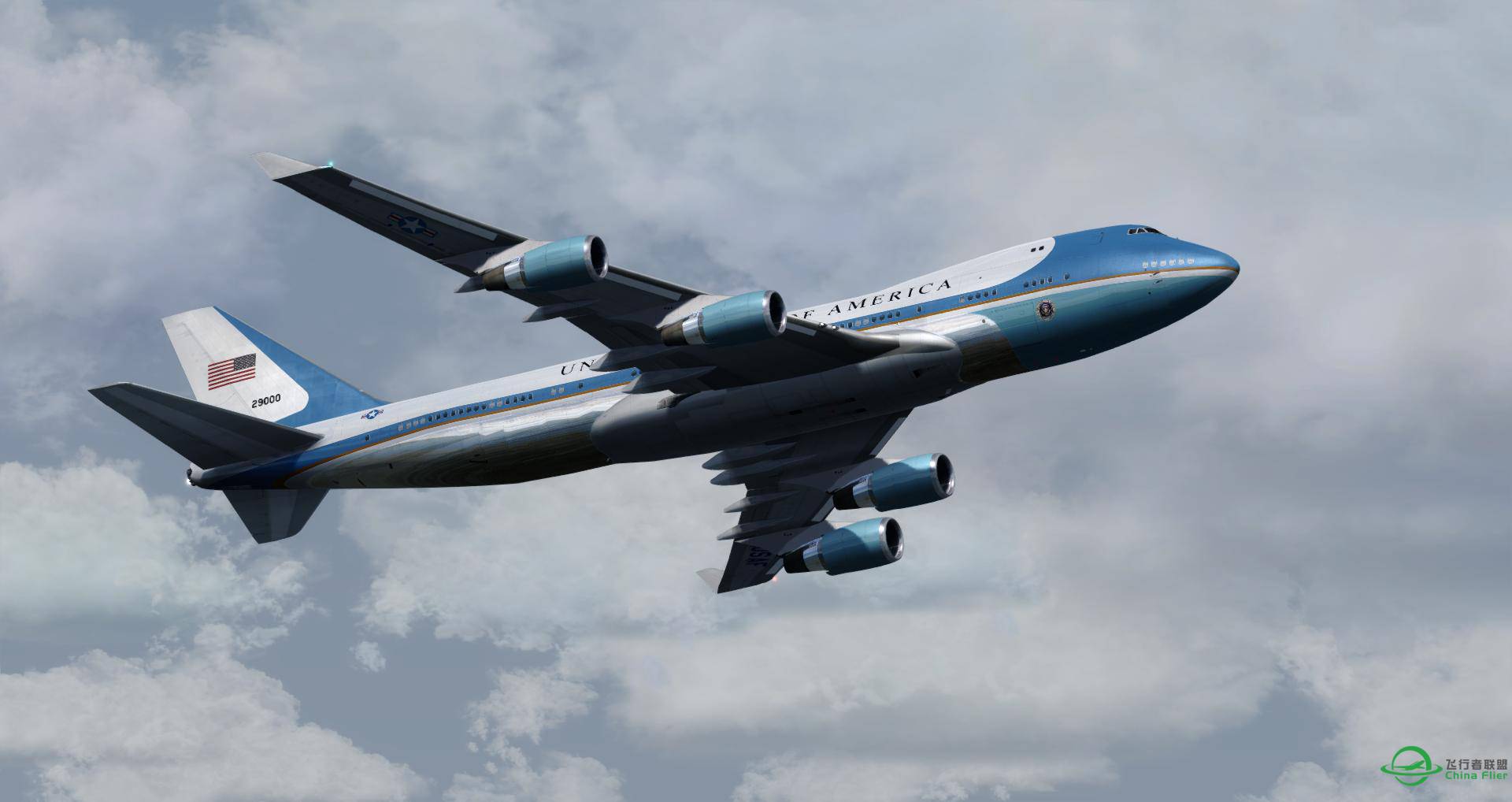 美国总统 空军一号，抵达杭州萧山国际机场-2349 