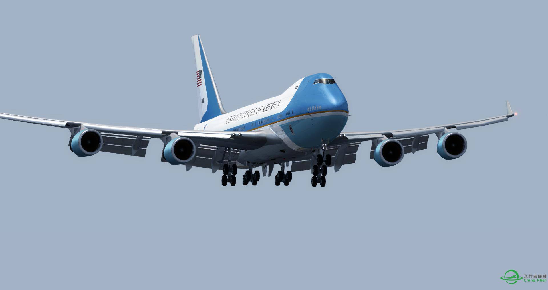 美国总统 空军一号，抵达杭州萧山国际机场-2821 