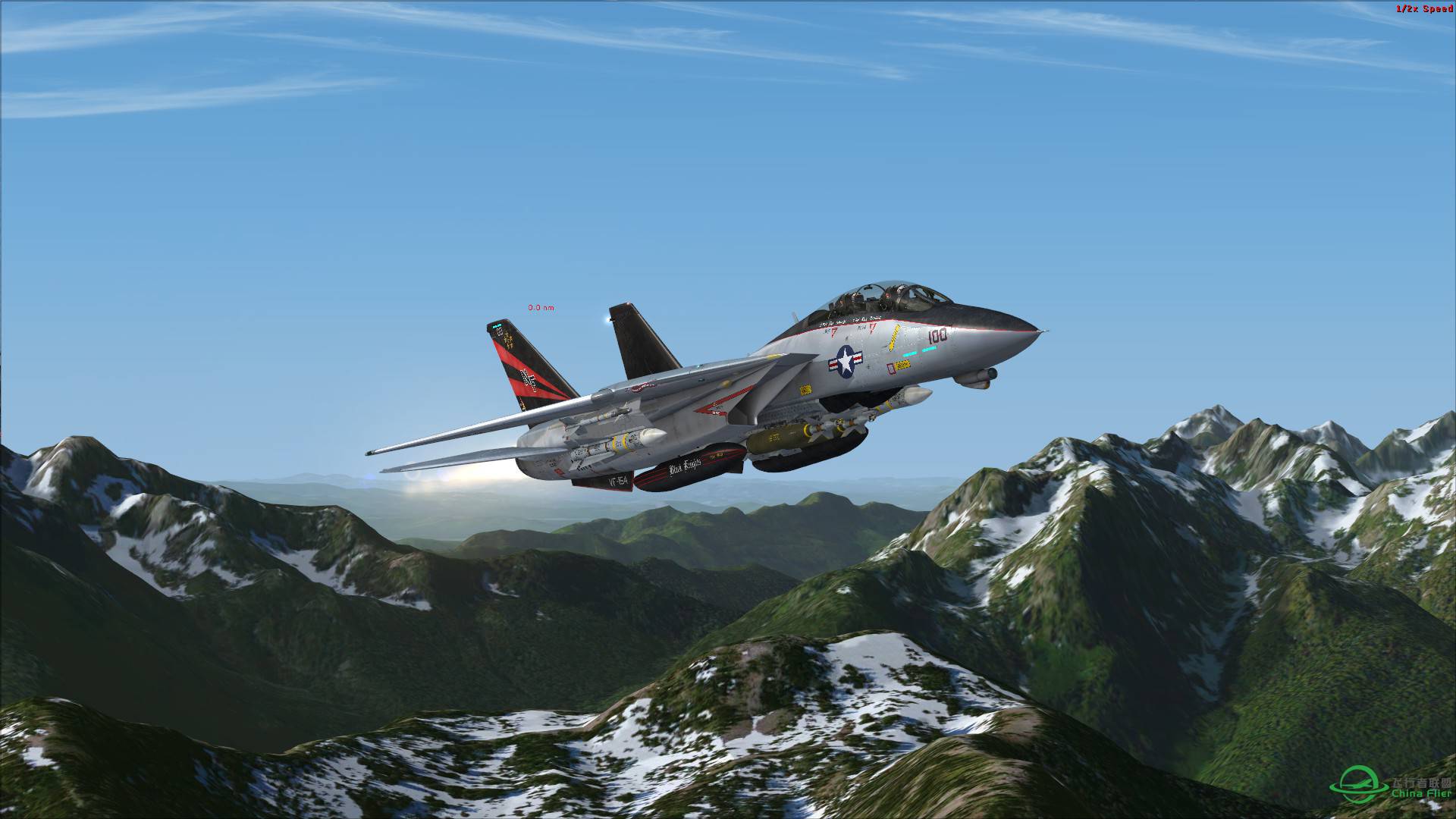 F-14飞行在华盛顿州奥林匹克国家公园-2084 