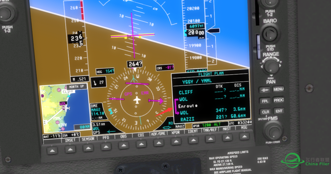 请教野马的G1000航电航路计划这个点怎么连-2665 