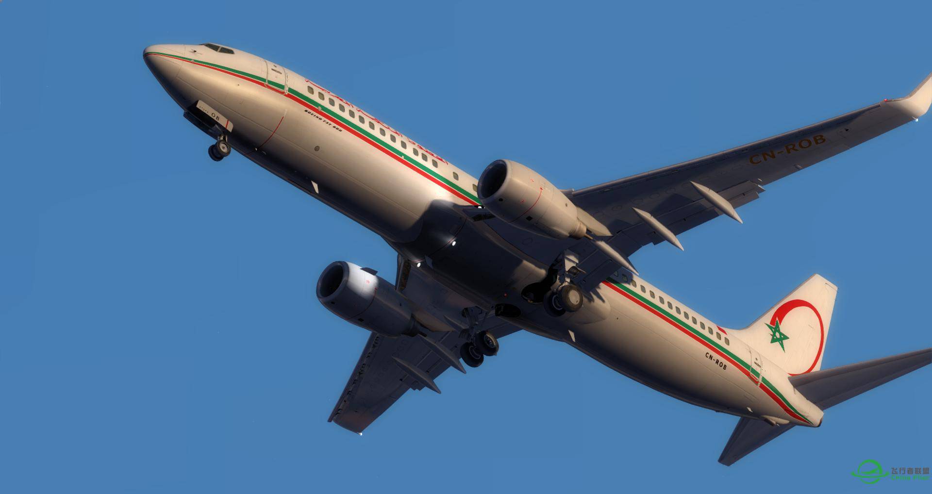 大漠落日黄金图，皇家摩洛哥航空落地达曼法赫德国王国...-4893 