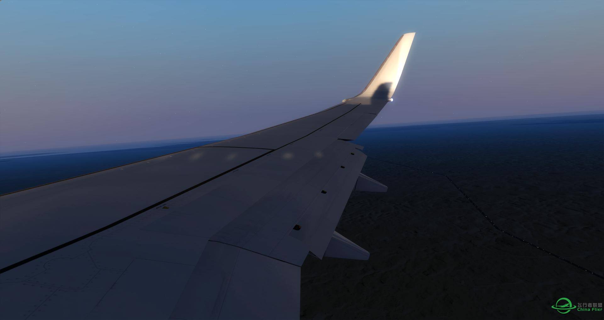 大漠落日黄金图，皇家摩洛哥航空落地达曼法赫德国王国...-4002 