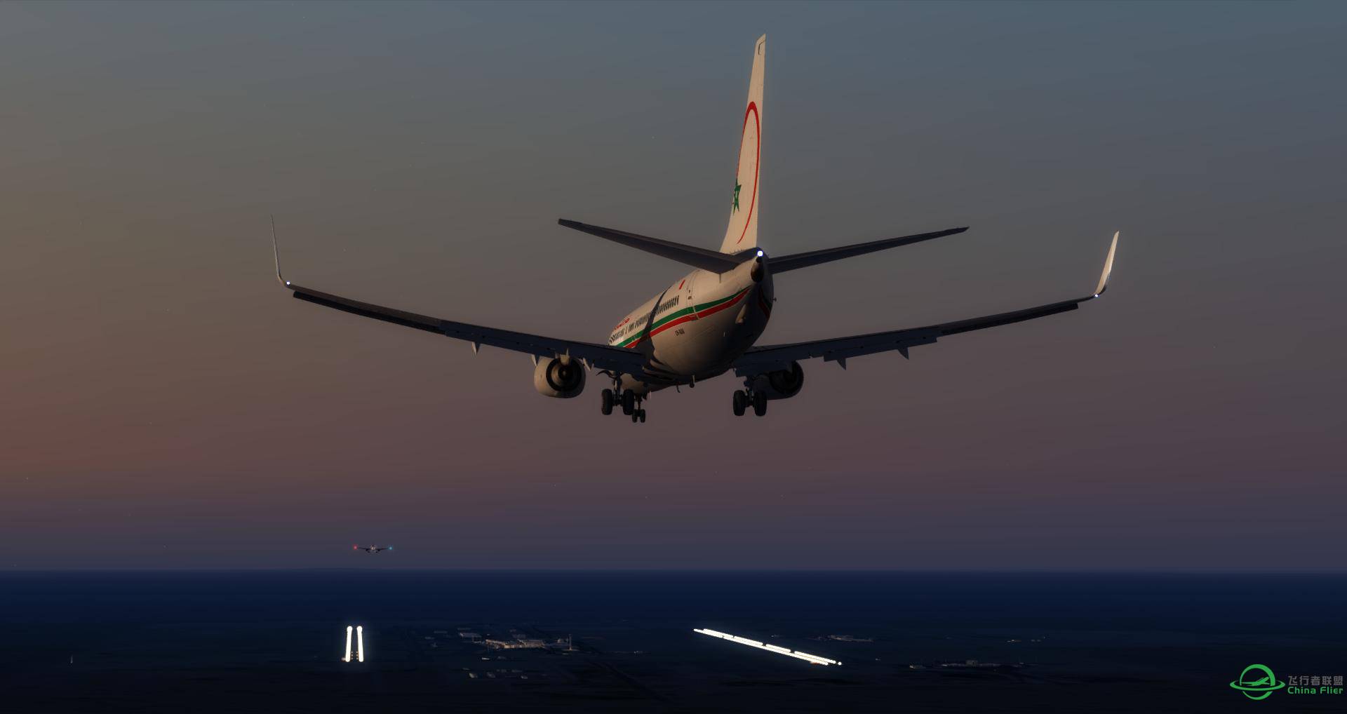 大漠落日黄金图，皇家摩洛哥航空落地达曼法赫德国王国...-282 