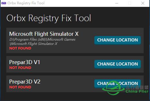 安完orbx global1.4之后出现不识别P3D V3-5598 