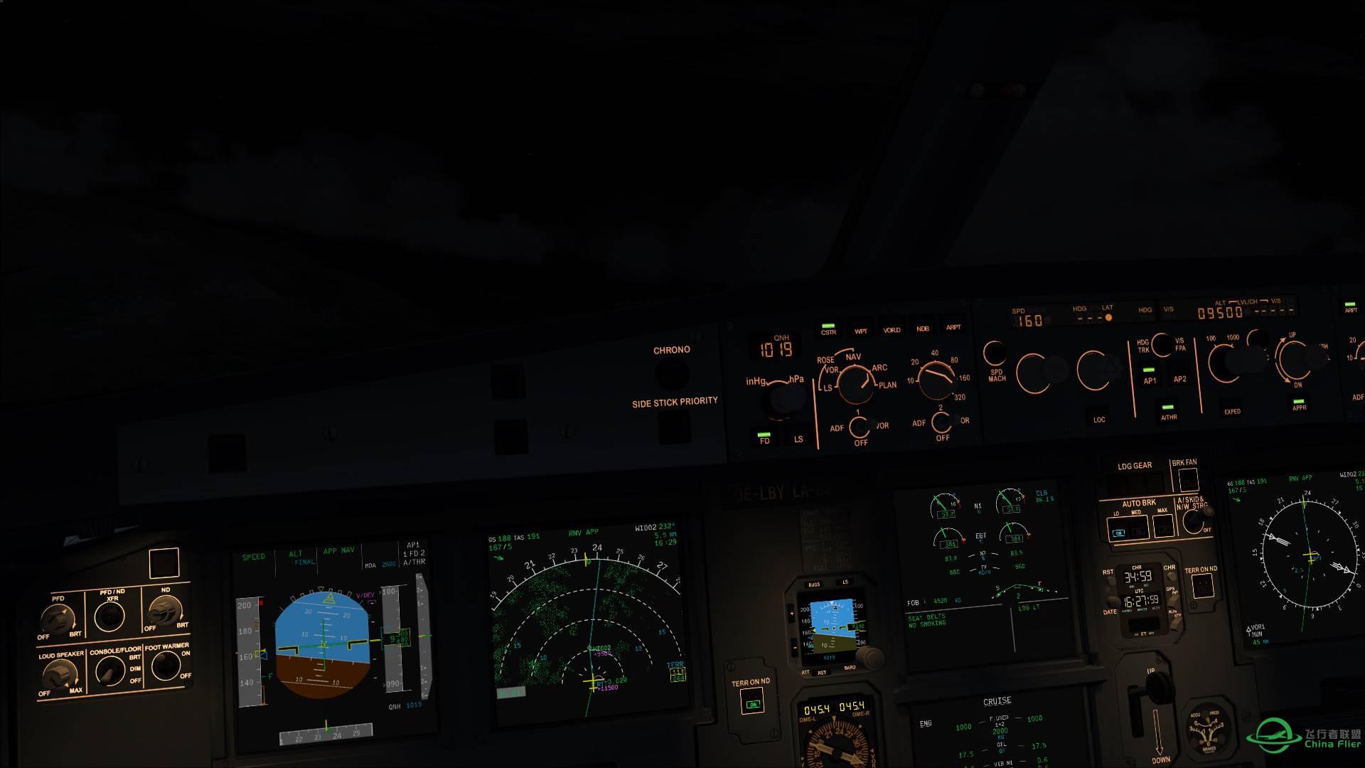 【FSL A320】奥地利航空OS901 夜航因斯布鲁克-4884 