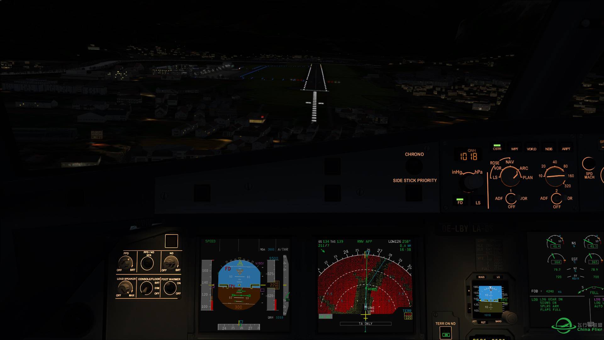 【FSL A320】奥地利航空OS901 夜航因斯布鲁克-4283 