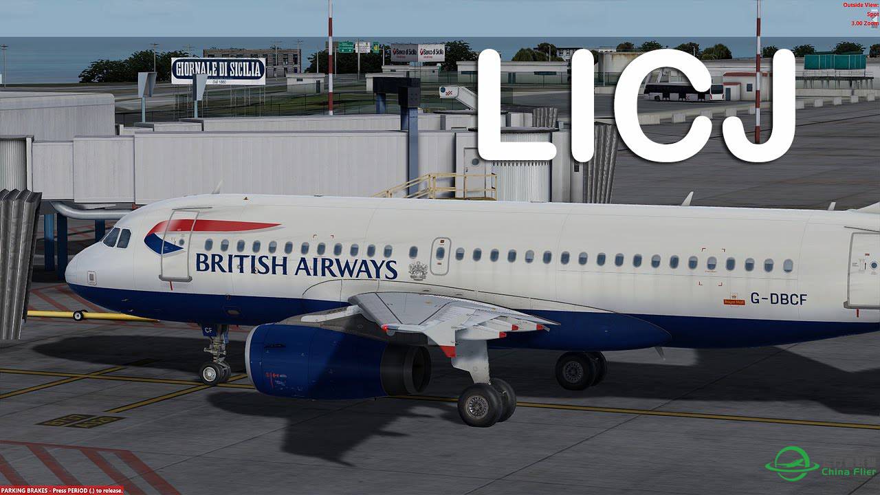 【新视频预告】Prepar3D - Aerosoft A319 VOR/DME approch rwy07 LICJ-9056 